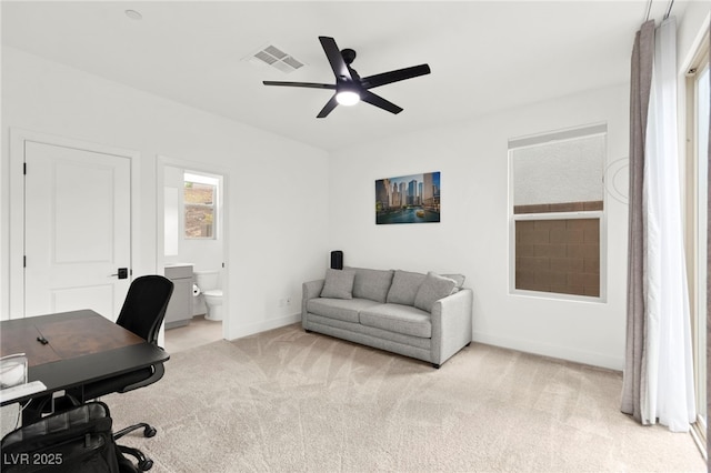 2004 Peaceful Mesa Ct, Henderson, NV 89052 - office space with light colored carpet and ceiling fan