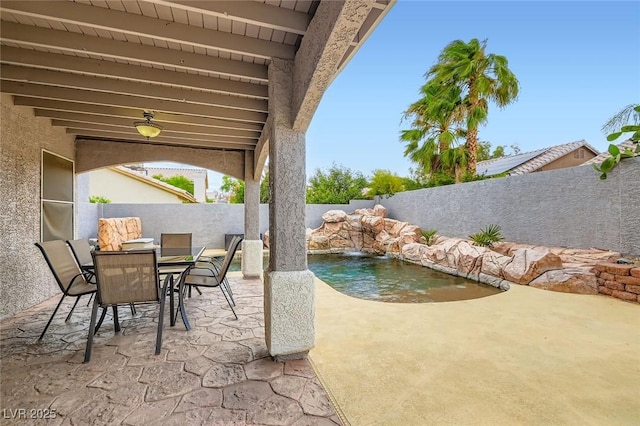 1325 Baychester Dr, Henderson, NV 89002 - fenced backyard featuring a patio area and outdoor dining space
