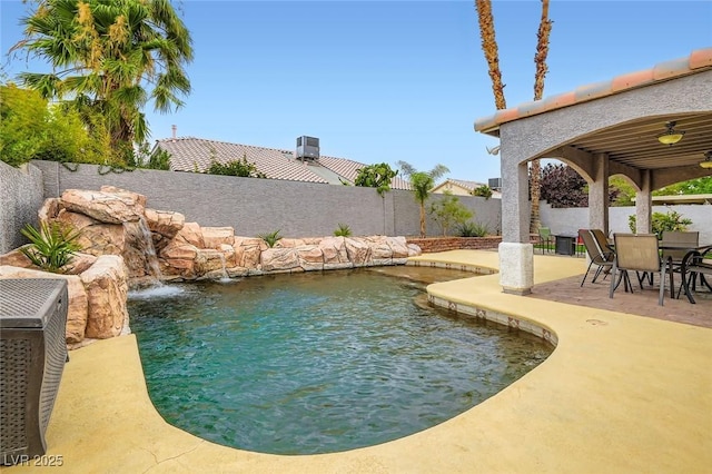 1325 Baychester Dr, Henderson, NV 89002 - view of swimming pool featuring a fenced backyard, a patio area, and outdoor dining area