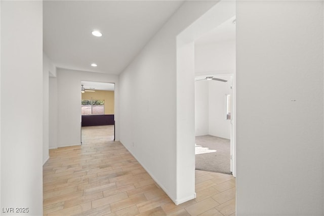5338 Lignum Ave, Pahrump, NV 89061 - hall with recessed lighting and light wood-type flooring