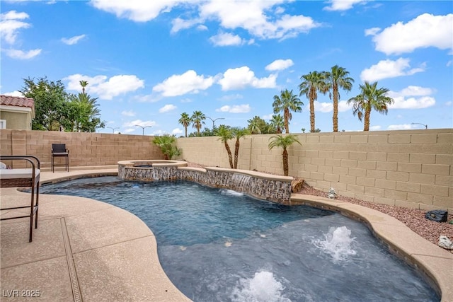 2010 Catalina Marie Ave, Henderson, NV 89074 - view of pool featuring a fenced backyard, a pool with connected hot tub, and a patio