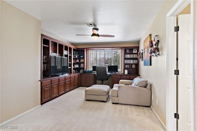 2010 Catalina Marie Ave, Henderson, NV 89074 - office with ceiling fan and light carpet