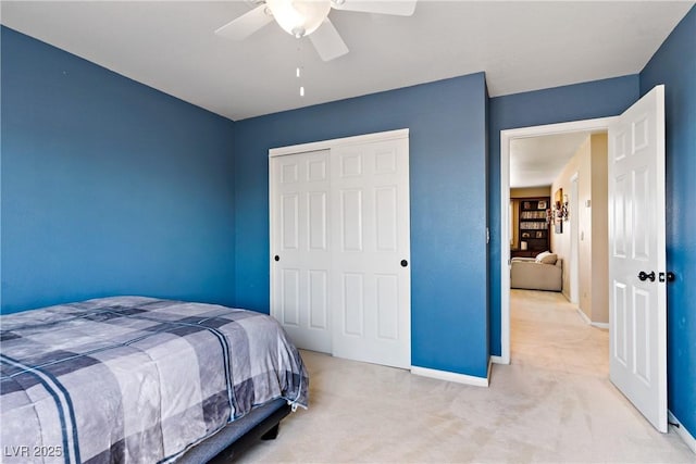 2010 Catalina Marie Ave, Henderson, NV 89074 - bedroom featuring carpet floors, a closet, and ceiling fan