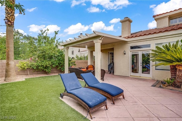 2010 Catalina Marie Ave, Henderson, NV 89074 - fenced backyard with a patio and french doors