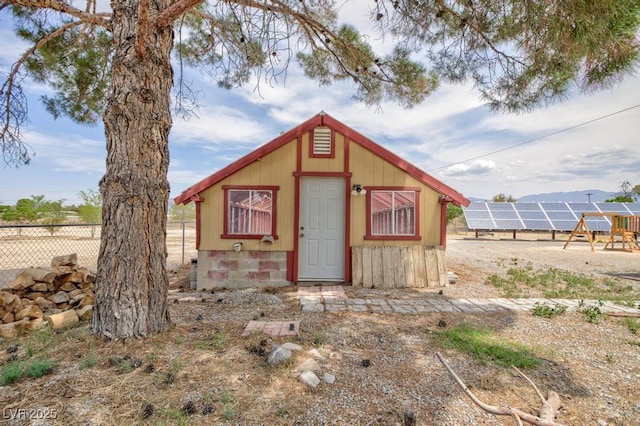 1050 Morgan Ln, Pahrump, NV 89060 - view of outdoor structure with solar panels