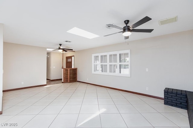 1050 Morgan Ln, Pahrump, NV 89060 - unfurnished room with a ceiling fan and a skylight