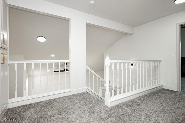 2107 Fountain Springs Dr, Henderson, NV 89074 - hall with carpet and an upstairs landing