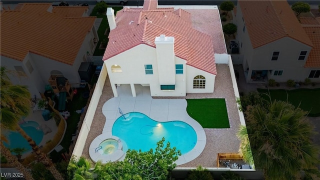 2107 Fountain Springs Dr, Henderson, NV 89074 - view from above of property featuring a pool
