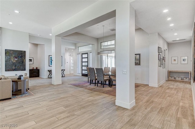 33 Hassayampa Trl, Henderson, NV 89052 - living area with light wood-type flooring, recessed lighting, and a high ceiling