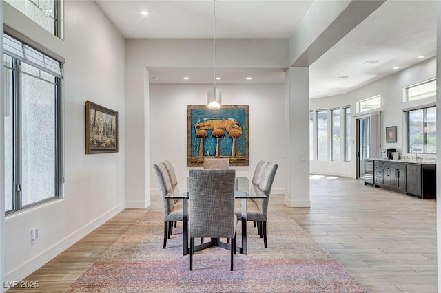 33 Hassayampa Trl, Henderson, NV 89052 - dining space with light wood finished floors and recessed lighting