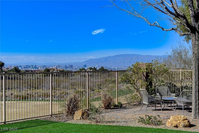 33 Hassayampa Trl, Henderson, NV 89052 - view of yard with a patio area and a mountain view