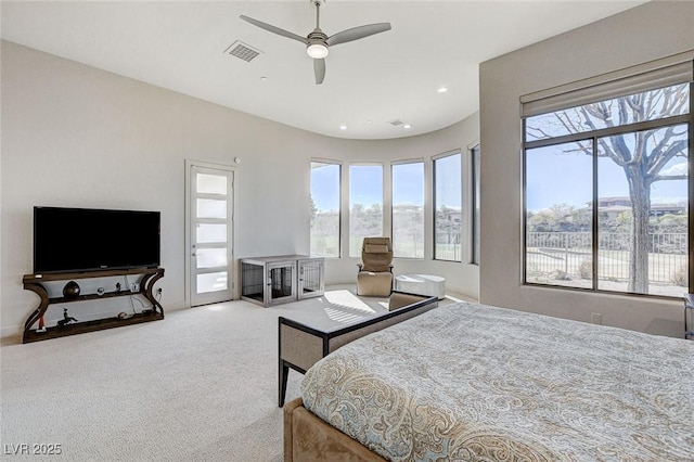 33 Hassayampa Trl, Henderson, NV 89052 - bedroom featuring multiple windows, carpet, and a ceiling fan