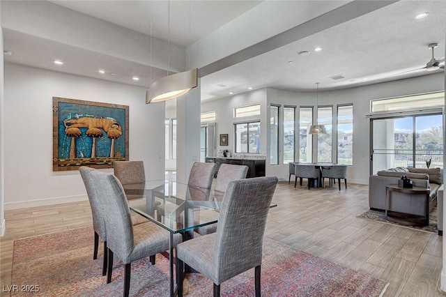 33 Hassayampa Trl, Henderson, NV 89052 - dining space featuring light wood-style floors and recessed lighting