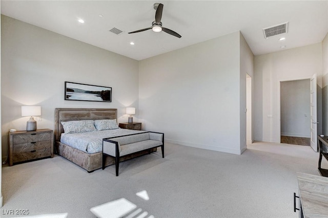 33 Hassayampa Trl, Henderson, NV 89052 - bedroom with carpet floors, recessed lighting, and a ceiling fan