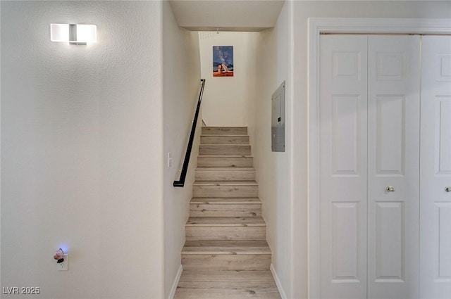 2925 Wigwam Pkwy Unit 123, Henderson, NV 89074 - staircase with wood finished floors and electric panel