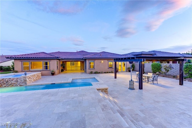 12168 Dorada Coast Ave, Las Vegas, NV 89138 - view of pool with a patio and a pool with connected hot tub
