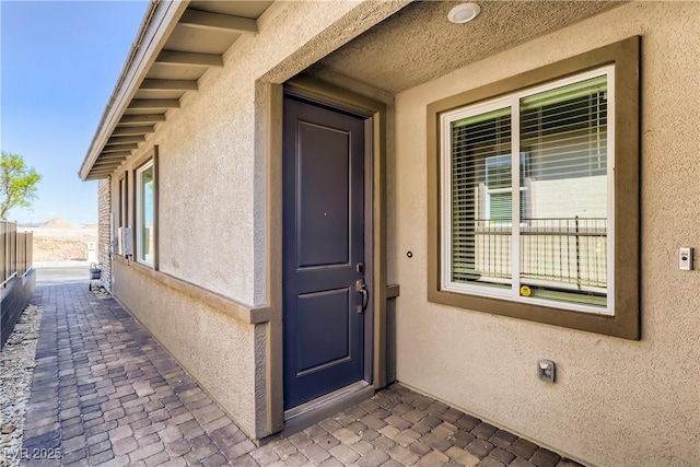 9351 Aria Ridge Ave, Las Vegas, NV 89143 - property entrance with stucco siding