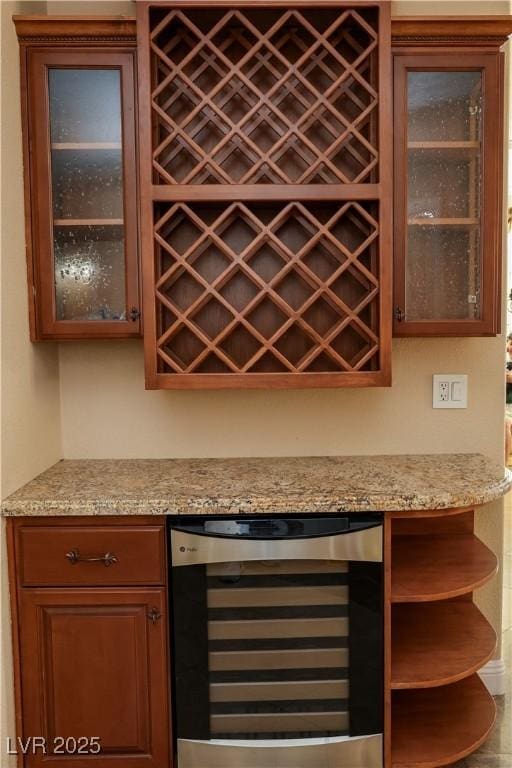 2208 Fiero Dr, Las Vegas, NV 89134 - indoor dry bar with wine cooler