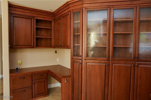 2208 Fiero Dr, Las Vegas, NV 89134 - unfurnished office with light tile patterned floors and built in study area