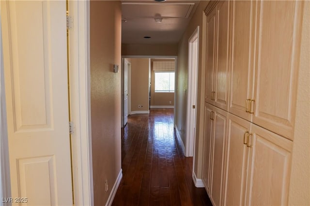 2208 Fiero Dr, Las Vegas, NV 89134 - hall with dark wood finished floors and baseboards