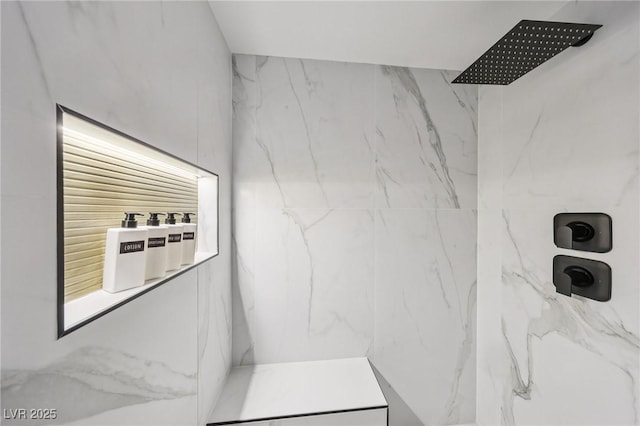 9900 Summer Ash Ct Unit 103, Las Vegas, NV 89134 - bathroom with a marble finish shower