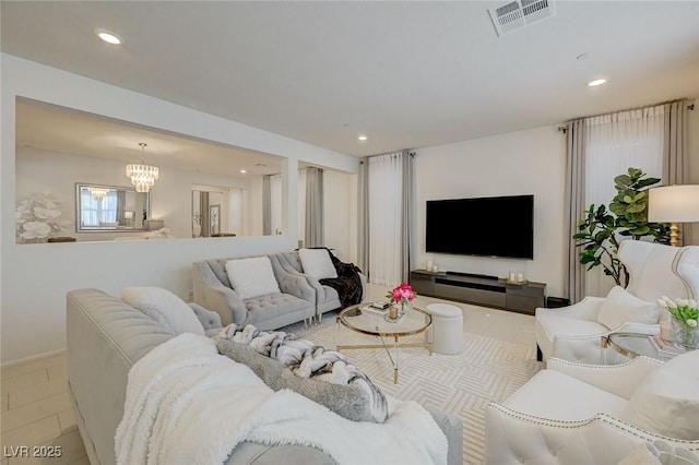 2940 Duverney Ave, Henderson, NV 89044 - living area with a chandelier and recessed lighting