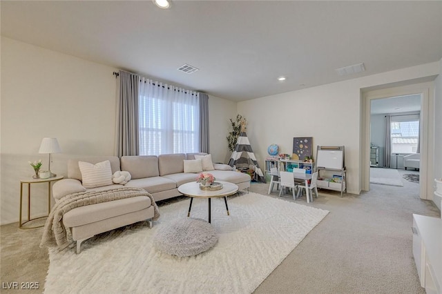 2940 Duverney Ave, Henderson, NV 89044 - living area with light colored carpet and recessed lighting