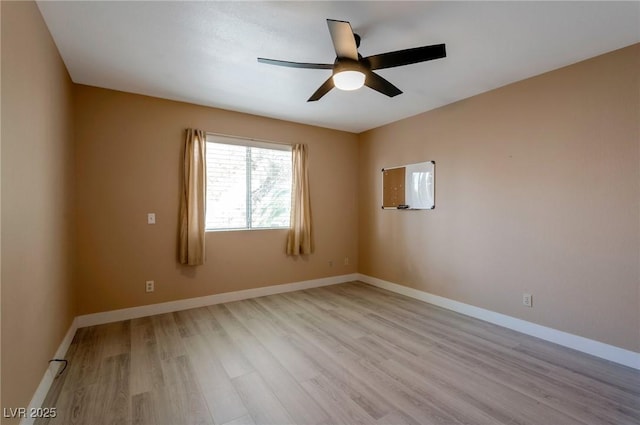 9449 Amber Valley Ln, Las Vegas, NV 89134 - empty room featuring ceiling fan and light wood-type flooring