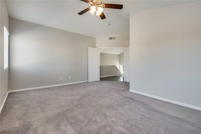 7816 Calico Flower Ave, Las Vegas, NV 89128 - carpeted spare room with a ceiling fan and high vaulted ceiling