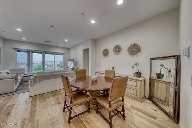 32 Tatahatso Point St, Henderson, NV 89011 - dining room with light wood-type flooring and recessed lighting