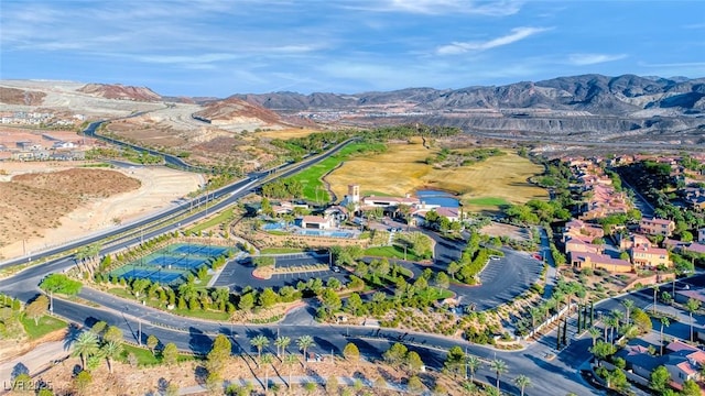 32 Tatahatso Point St, Henderson, NV 89011 - aerial view of property's location featuring a mountain backdrop
