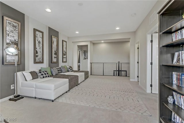 8992 Sparkling River Ct, Las Vegas, NV 89178 - carpeted living room with recessed lighting