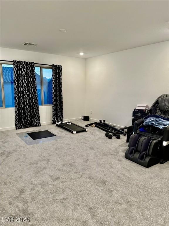 10411 Rose Palisade St, Las Vegas, NV 89141 - workout area featuring carpet floors and recessed lighting