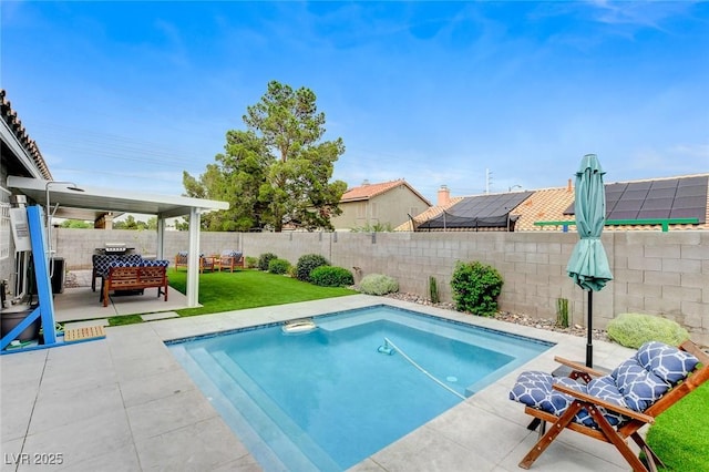8926 Termoli St, Las Vegas, NV 89123 - view of pool featuring a patio area and a fenced backyard
