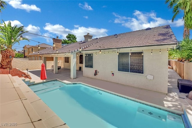 5509 Rose Thicket St, Las Vegas, NV 89130 - view of swimming pool with a patio and a fenced backyard