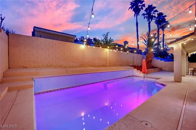 5509 Rose Thicket St, Las Vegas, NV 89130 - view of swimming pool with a patio area and a fenced backyard