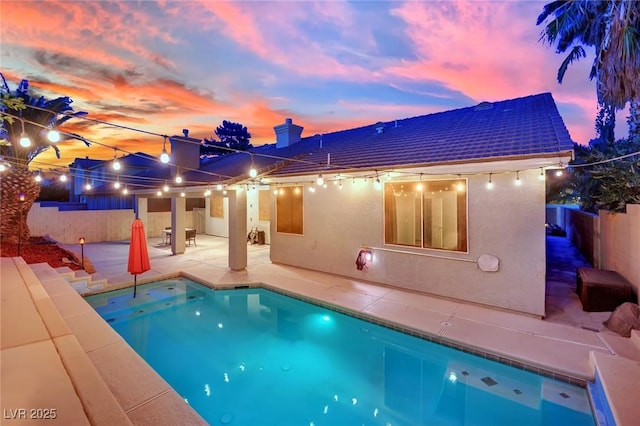 5509 Rose Thicket St, Las Vegas, NV 89130 - view of pool with a patio area and a fenced backyard