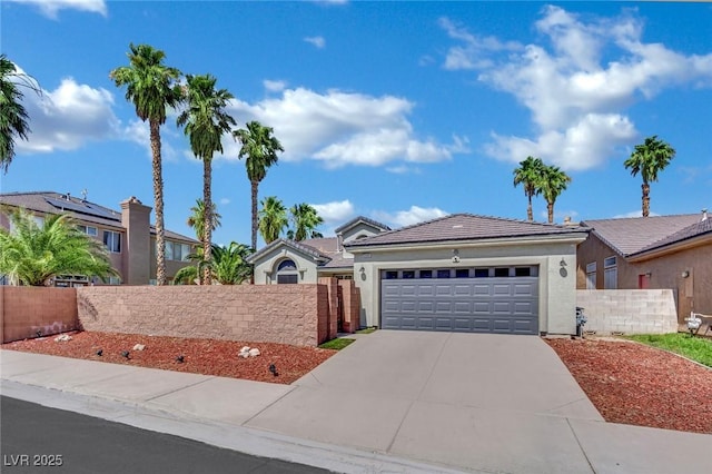 5509 Rose Thicket St, Las Vegas, NV 89130 - ranch-style home with driveway, a garage, and stucco siding