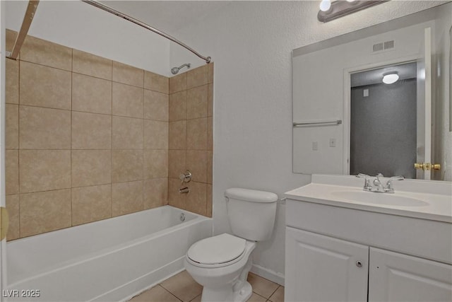 201 Mission Laguna Ln Unit 104, Las Vegas, NV 89107 - full bathroom with vanity, tile patterned floors, and tub / shower combination