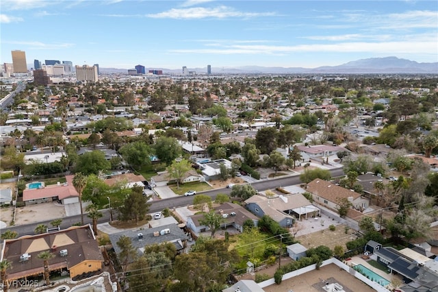 2400 Llewellyn Dr, Las Vegas, NV 89102 - aerial view of property and surrounding area featuring mountains and nearby urban area