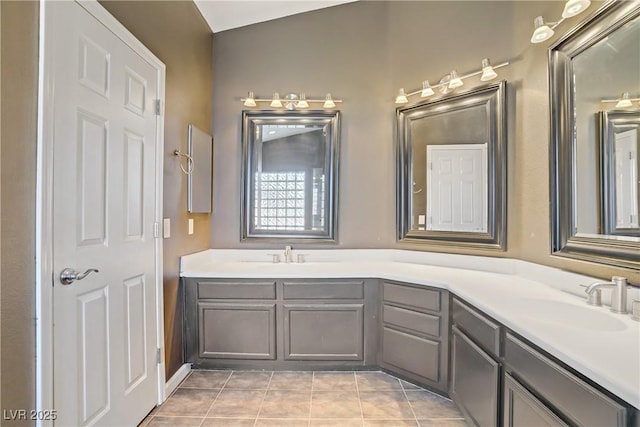 3420 Lockport St, Las Vegas, NV 89129 - bathroom featuring double vanity and tile patterned floors