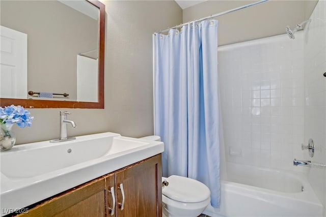 3420 Lockport St, Las Vegas, NV 89129 - bathroom featuring vanity and shower / bath combination with curtain