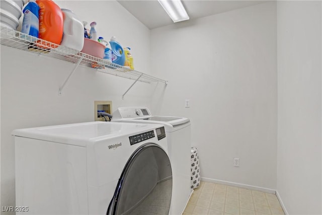 3420 Lockport St, Las Vegas, NV 89129 - washroom with independent washer and dryer and light flooring