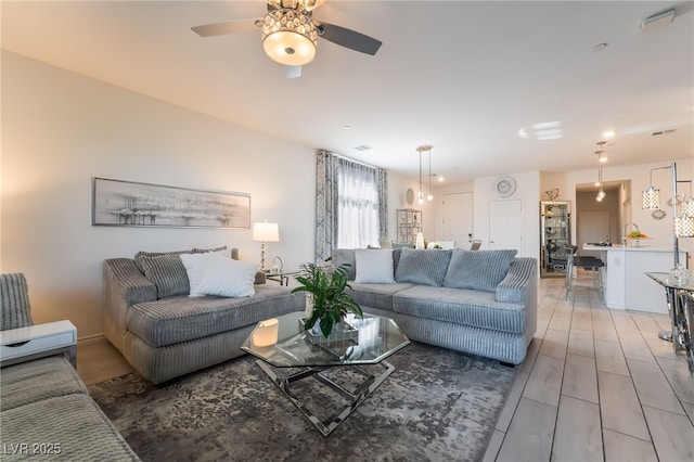 3782 Neblina Dr, Henderson, NV 89052 - living area with ceiling fan