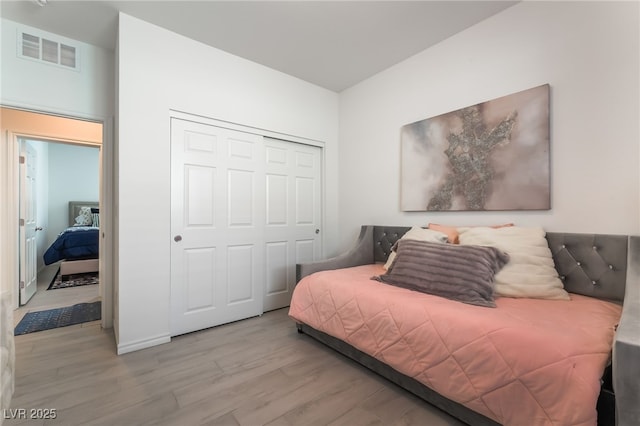 3782 Neblina Dr, Henderson, NV 89052 - bedroom featuring light wood finished floors and a closet