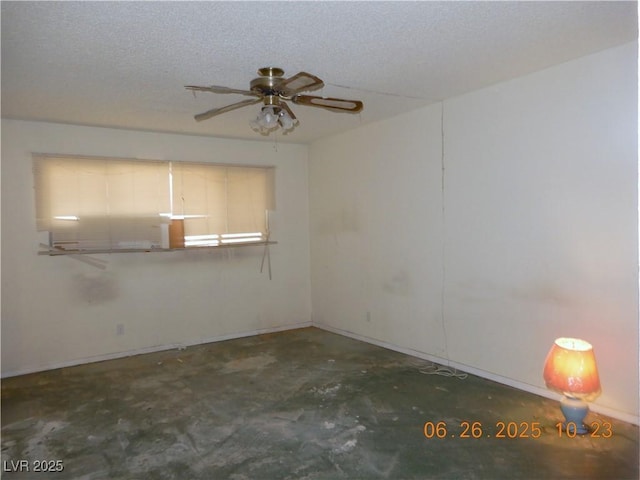 3175 Palmdale St, Las Vegas, NV 89121 - unfurnished room featuring concrete floors, ceiling fan, and a textured ceiling