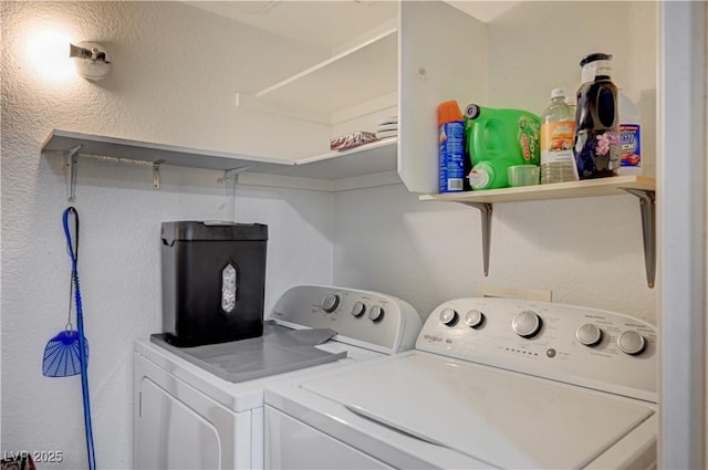700 Capri Dr Unit 27B, Boulder City, NV 89005 - washroom with washer and dryer and a textured wall