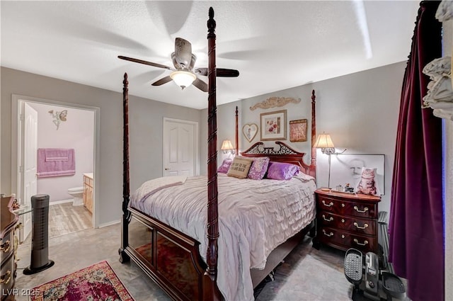 700 Capri Dr Unit 27B, Boulder City, NV 89005 - bedroom with ensuite bathroom and a ceiling fan