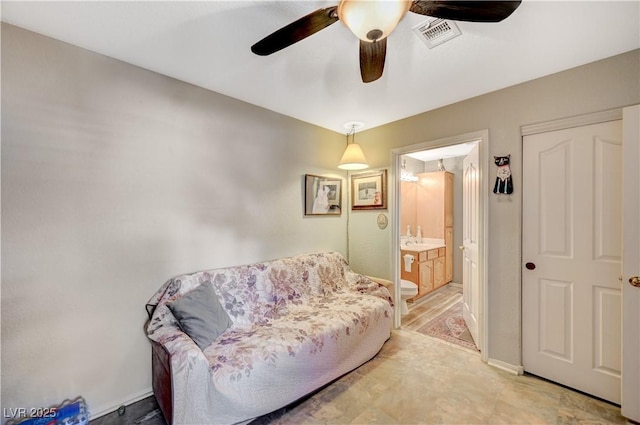 700 Capri Dr Unit 27B, Boulder City, NV 89005 - sitting room with ceiling fan and baseboards