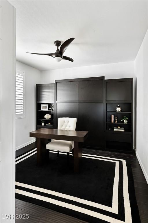 9430 Laguna Niguel Dr Unit 203, Las Vegas, NV 89134 - office space with ceiling fan and dark wood-type flooring